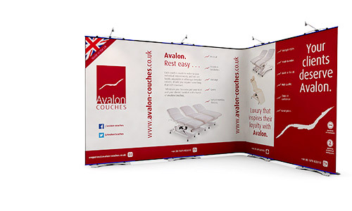 A tension banner system with unlimited flexibility - easy to change or add elements as and when your exhibiting needs evolve. 